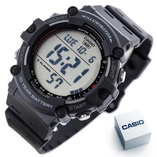 Casio AE-1500WH-1A férfi sportóra, LED Illuminator, WR100, fekete