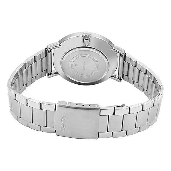 Casio női karóra LTP-VT01D-1B, ezüst acél szíj, fekete számlap, 40 mm, kvarc