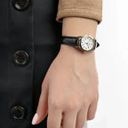 Casio LTP-V001GL-7B női karóra, arany tok, fekete bőr szíj, WR30, 24 mm