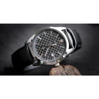 Casio MTP-VD03L-1A férfi karóra, fekete számlap, bőr szíj, WR50, 42 mm
