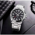 Casio férfi karóra MTP-VD01D-1BV, fekete számlap, acél szíj, WR50, 45 mm