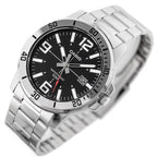 Casio férfi karóra MTP-VD01D-1BV, fekete számlap, acél szíj, WR50, 45 mm