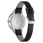 Hugo Boss Symphony 1502609 női karóra, fekete bőr szíj, 38 mm, ezüst tok
