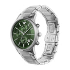 Emporio Armani AR11507 férfi kronográf karóra, zöld, acél, díszdoboz