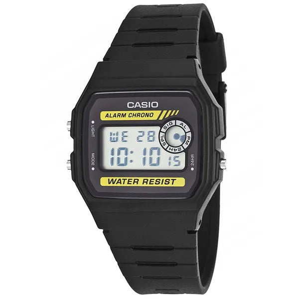 Casio F-94WA-9D férfi digitális karóra, fekete, WR30 + díszdoboz