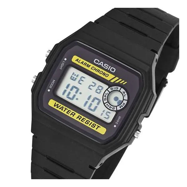 Casio F-94WA-9D férfi digitális karóra, fekete, WR30 + díszdoboz