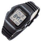 Casio W-96H-1B férfi digitális karóra, WR50, LED, stopper, dupla idő, dobozzal