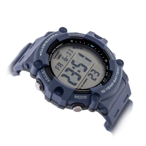 Casio AE-1500WH-2A férfi digitális sportóra, WR100, kék, LED