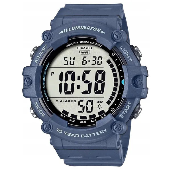 Casio AE-1500WH-2A férfi digitális sportóra, WR100, kék, LED