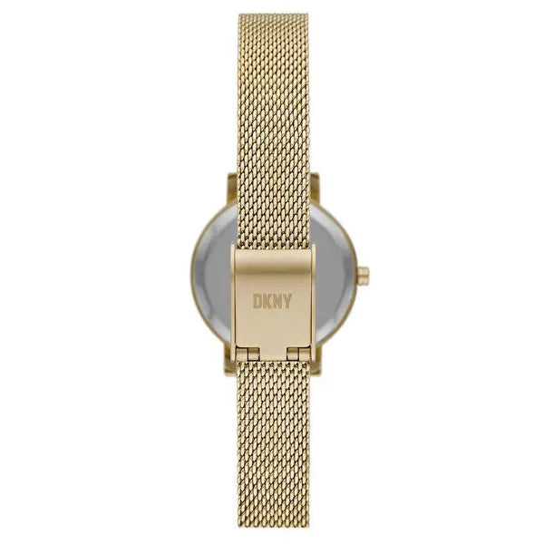 DKNY SOHO NY6631 női karóra ajándékszett, arany acél, zöld számlap, 24 mm