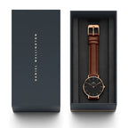 Daniel Wellington Classic Sheffield női karóra, 32 mm, rózsaarany, bőrszíj