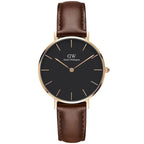 Daniel Wellington Classic Sheffield női karóra, 32 mm, rózsaarany, bőrszíj