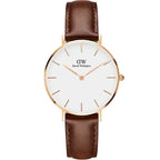 Daniel Wellington DW00100175 női karóra, 32 mm, barna bőr, fehér számlap