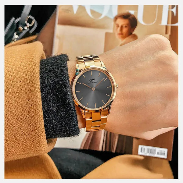 Daniel Wellington Iconic Link Grey DW00100332 férfi kvarc karóra, 38 mm, zafír