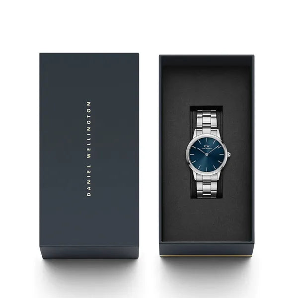 Daniel Wellington Iconic Link Arctic női karóra, 28 mm, kék/ezüst, acél szíj