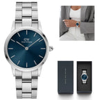Daniel Wellington Iconic Link Arctic női karóra, 28 mm, kék/ezüst, acél szíj