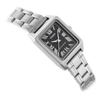 Casio LTP-V007D-1B női karóra, téglalap, fekete számlap, acél szíj