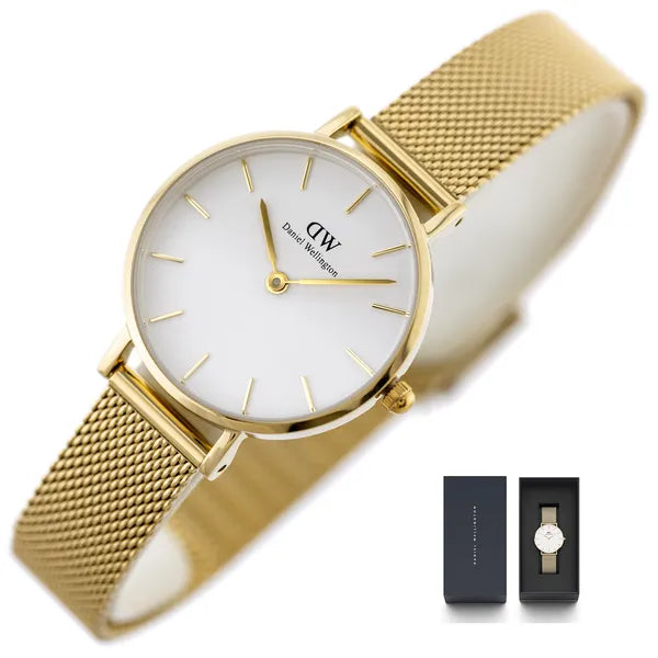 Daniel Wellington női óra DW00100350 Petite Evergold 28 mm, arany, fehér számlap