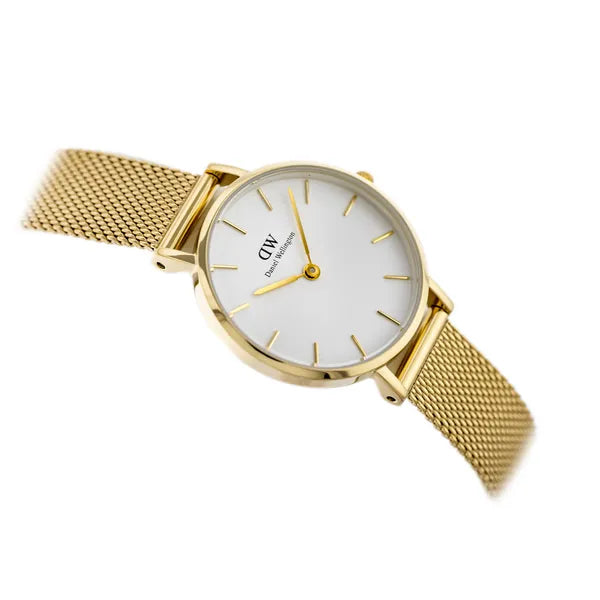 Daniel Wellington női óra DW00100350 Petite Evergold 28 mm, arany, fehér számlap