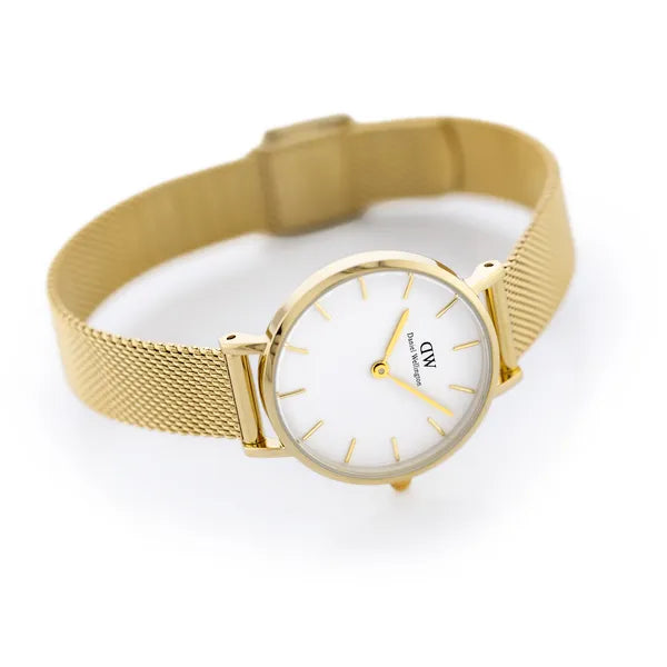 Daniel Wellington női óra DW00100350 Petite Evergold 28 mm, arany, fehér számlap