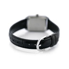 Casio LTP-V007L-7E1 női karóra, téglalap tok, fekete bőrszíj, ezüst számlap