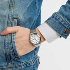 Casio MTP-V006D-7B2 férfi karóra, acél szíj, fehér számlap, dátum, WR30, kvarc