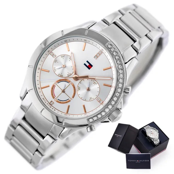 Tommy Hilfiger Kennedy 1782384 női óra, nemesacél, ezüst, 41 mm