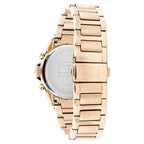 Tommy Hilfiger Kennedy női karóra, rozéarany acél, kék számlap, 41 mm, kvarc