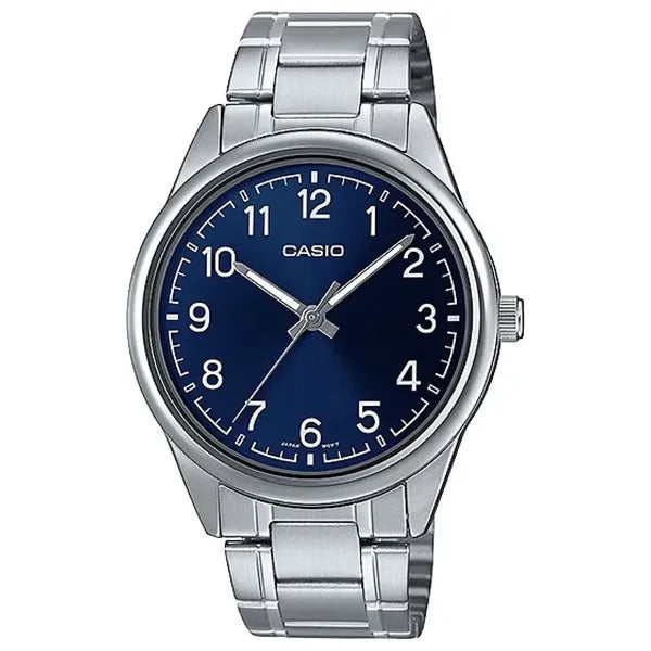 Casio férfi karóra, nemesacél szíj, kék számlap, 40 mm, quartz, WR30