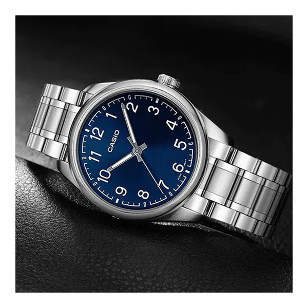 Casio férfi karóra, nemesacél szíj, kék számlap, 40 mm, quartz, WR30