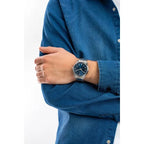 Casio férfi karóra, nemesacél szíj, kék számlap, 40 mm, quartz, WR30