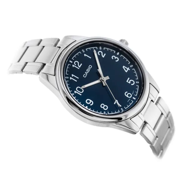 Casio férfi karóra, nemesacél szíj, kék számlap, 40 mm, quartz, WR30