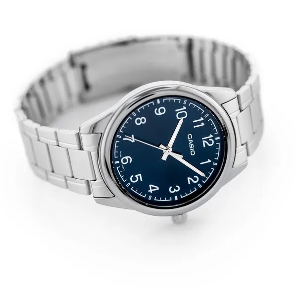Casio férfi karóra, nemesacél szíj, kék számlap, 40 mm, quartz, WR30