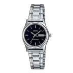 Casio LTP-V006D-1B2 női karóra, rozsdamentes acél, fekete számlap, dátum, WR30