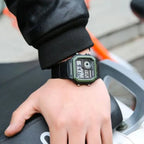 Casio AE-1200WHB-1B férfi digitális sportóra, WR100, világidő, fekete/zöld