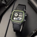 Casio AE-1200WHB-1B férfi digitális sportóra, WR100, világidő, fekete/zöld