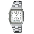 Casio AQ-230A-7B uniszex analóg-digitális óra, ezüst, WR30, dobozzal
