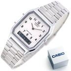 Casio AQ-230A-7B uniszex analóg-digitális óra, ezüst, WR30, dobozzal