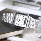 Casio AQ-230A-7B uniszex analóg-digitális óra, ezüst, WR30, dobozzal