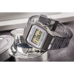 Casio F-91WS-8DF uniszex digitális karóra, átlátszó szürke, WR30
