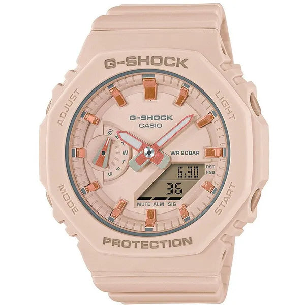 Casio G-Shock GMA-S2100-4AER női analóg-digitális óra, rózsaszín, WR200