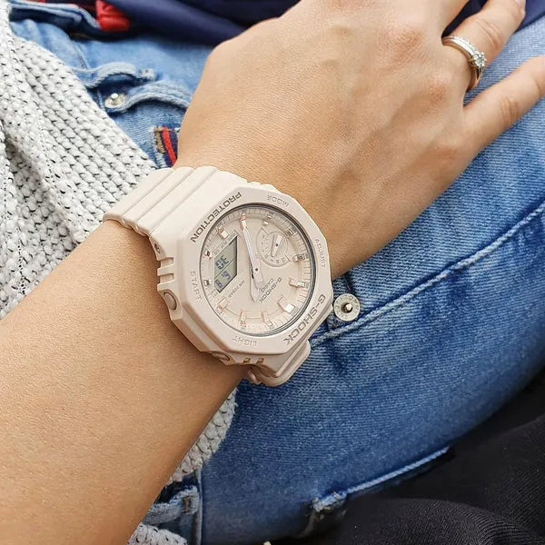 Casio G-Shock GMA-S2100-4AER női analóg-digitális óra, rózsaszín, WR200