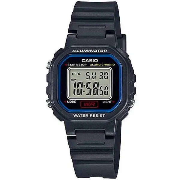 Casio LA-20WH-1C gyerek digitális karóra, fekete, WR30, kvarc, díszdoboz