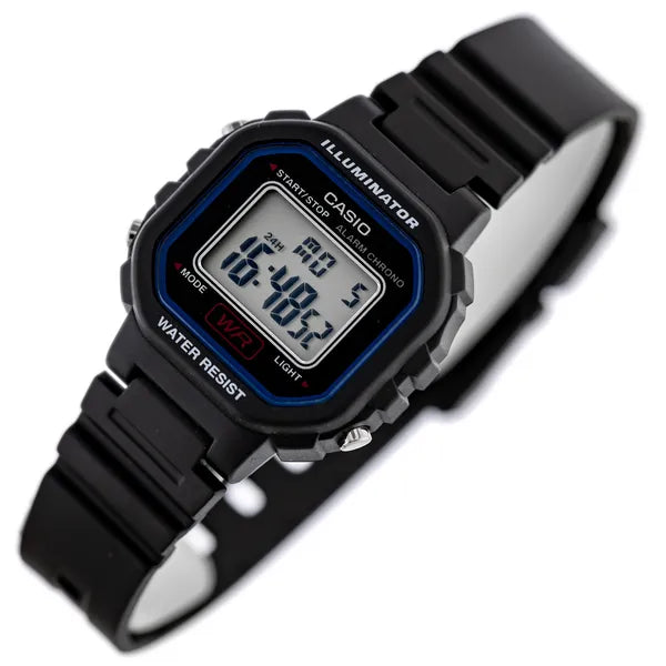 Casio LA-20WH-1C gyerek digitális karóra, fekete, WR30, kvarc, díszdoboz