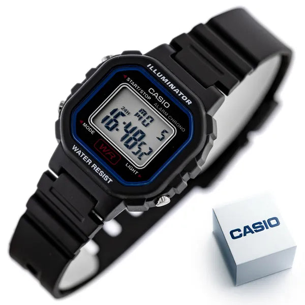 Casio LA-20WH-1C gyerek digitális karóra, fekete, WR30, kvarc, díszdoboz