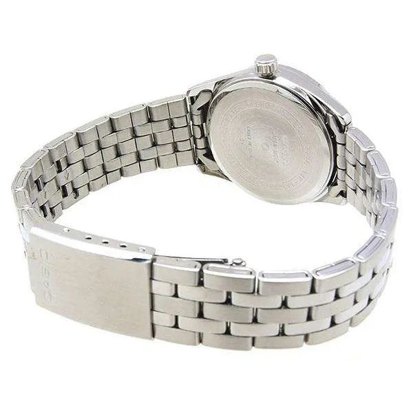 Casio LTP-1335D-1A női karóra, kvarc, acél szíj, fekete számlap, WR50, doboz