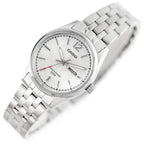 Casio LTP-1335D-7A női karóra, ezüst számlap, acél szíj, WR50, dátum, díszdoboz