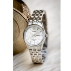 Casio LTP-1335D-7A női karóra, ezüst számlap, acél szíj, WR50, dátum, díszdoboz