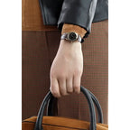 Casio LTP-V001GL-1B női karóra, arany tok, fekete számlap, bőrszíj + doboz