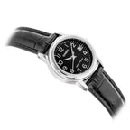 Casio női karóra LTP-V002L-1B, fekete számlap, bőr szíj, WR30, díszdoboz